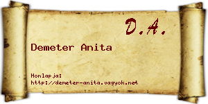 Demeter Anita névjegykártya